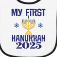 thumbnail image 3 of Inktastic 2025 Babys My 1st Hanukkah Baby Terry Cloth Bib, 3 of 3