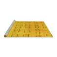 thumbnail image 2 of Ahgly Company Machine Washable Indoor Round Abstract Yellow Modern Area Rugs, 8' Round, 2 of 4