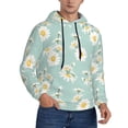 thumbnail image 2 of Sikiie Floral Daisy Men's Hoodie, Essentials Hoodie, Sweatshirt, Pullover Hooded Sweatshirt for Men-X-Large, 2 of 7