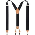 thumbnail image 1 of Timiot Men’s Y-Back 4 Metal Clip Elastic Wide Suspenders Perfect For Both Casual&Formal, 1 of 4