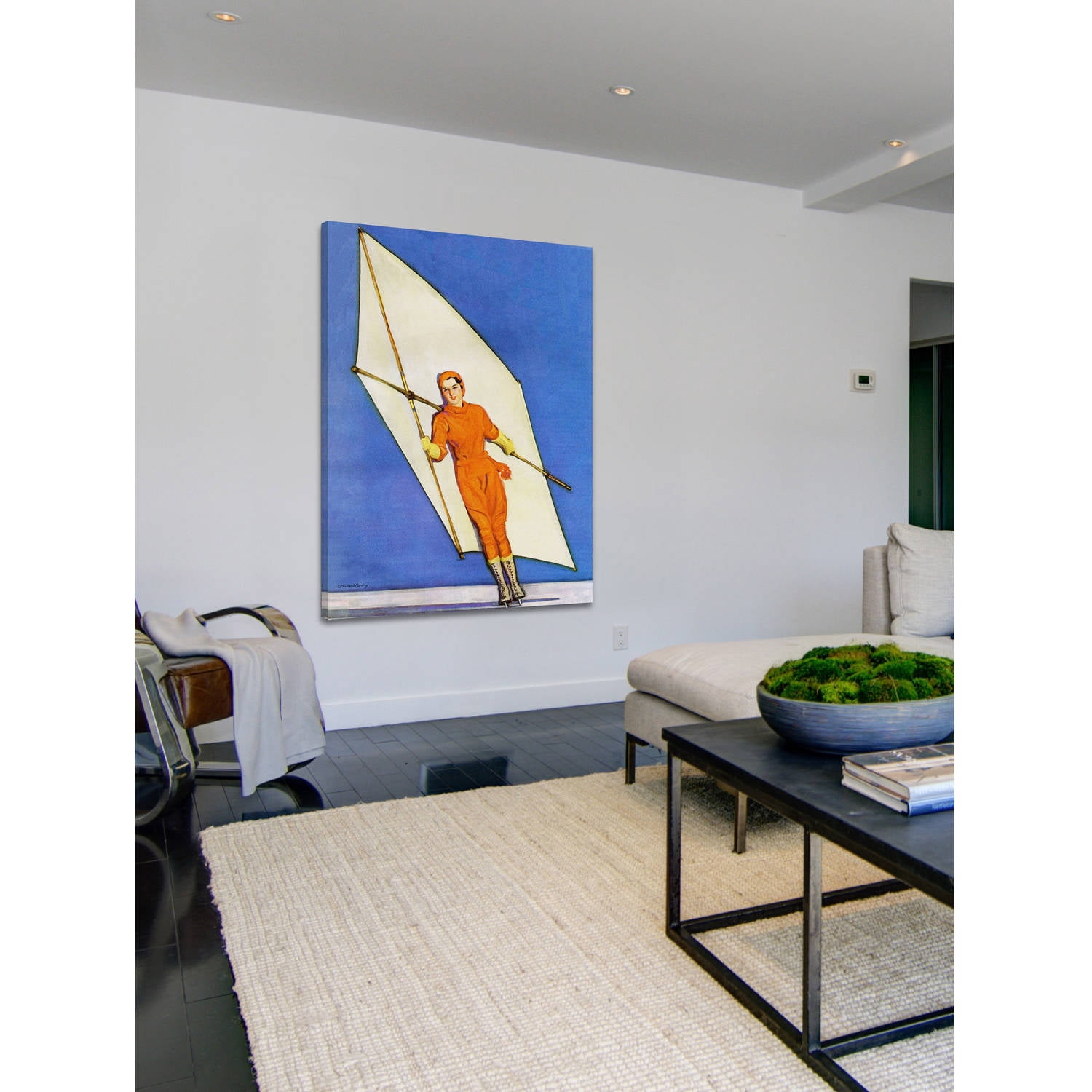 "Sail Skating" Painting Print on Wrapped Canvas