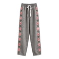 thumbnail image 5 of Linen Cotton Casual Pants For Women Drawstring Pocket Floral Embroidered Business Casual Daywear Summer Casual Pull On Travel Wear Wide Leg High Rise, 5 of 6