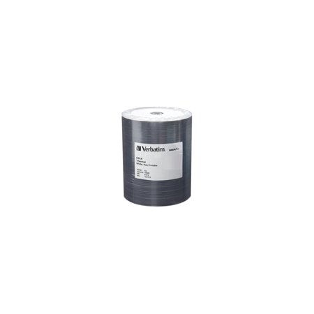 UPC: 0023942970187 | Verbatim DataLife Plus 700MB 52X CD-R White Thermal Hub Printable 100 Packs Plastic Wrap Discs in Plastic Wrap Model 97018