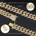 thumbnail image 3 of Collar Hip-Hop Para Hombre Con Incrustaciones De Diamantes Cadena De Oro Grande, 3 of 3
