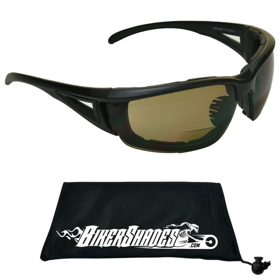 BIkershades Bifocal Safety Motorcycle Riding Foam Padded Sunglasses