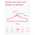 thumbnail image 4 of Perchas de terciopelo Smartor Kids, paquete de 50 unidades, 14 pulgadas, para ropa infantil, 4 of 9