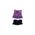 thumbnail image 1 of Island Escape Womens Tropical Ruffle Skirtini 2 Piece Bandeau, Black, 8, 1 of 1
