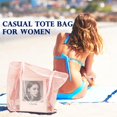 thumbnail image 3 of Mesh Beach Bag, Extra Large Beach Tote with Zipper Pocket Pool Bag for Cruise/Swim/Vacation Essentials, 3 of 7