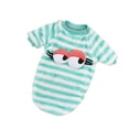 thumbnail image 2 of Flmtop Pet Vêtements de Printemps Rayé Garder Chaud Doux Mignon Chien Robe Gilet pour Chiot Vert, 2 of 9