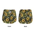 thumbnail image 5 of Xecao's Sunflowers for a double-layer running short for women, perfect for gym, tennis, and more, featuring a convenient pocket., 5 of 9