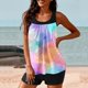 thumbnail image 4 of Traje de baño de dos piezas para mujer, trajes de baño para mujer, traje de baño de dos piezas con espalda de tirantes y estampado conservador para mujer, vestido de baño para mujer, 4 of 4