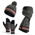 thumbnail image 1 of Gorro de punto 3 en 1, bufanda para guantes para hombres y mujeres, conjunto de invierno, gorro de invierno, bufanda para hombres y mujeres, guantes para pantalla táctil, 1 of 5