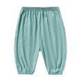 thumbnail image 3 of GBSYEWXS Trousers For Boys Children Wide Leg Soft Solid Color Elastic Waist Soft Green Pants Size 4 Years-5 Years, 3 of 3