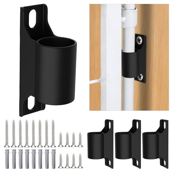 YDmeet 4Pack Universal Fence to Wall Anchors for Dog Playpen in the Yard, Doorway, Fireplace,Garden, Dog Playpen Accessories for Indoor/Outdoor,Black