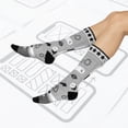 thumbnail image 2 of User Experience (UX) Socks Unisex | Mid-Calf Crew 1 Pair 1 Size Atlas Wanderlust, 2 of 5