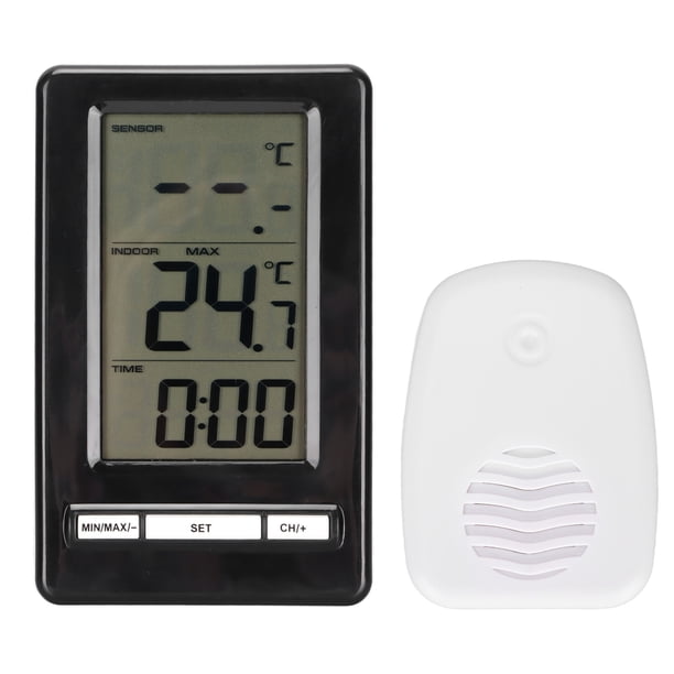 Termómetro Electrónico inalámbrico para interiores y exteriores, estación meteorológica Digital para el hogar, pantalla de reloj, termómetro electrónico