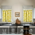 thumbnail image 4 of Kitchen Curtains 36 Inch Short - 3 Panel Set Lemon Print, Rod Pocket Window Curtains 100% Polyester, Cute Fruit Valance for Farmhouse, Cafe, Living Room, Bedroom, Easy Wash, 4 of 6