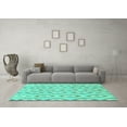 thumbnail image 3 of Ahgly Company Indoor Rectangle Abstract Turquoise Blue Modern Area Rugs, 7' x 10', 3 of 4