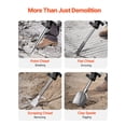 thumbnail image 2 of Dranite Heavy-Duty Electric Demolition Jackhammer, 2800W, 1200 BPM Concrete Breaker Kit with 3 Chisels, Clay Spade, Case & Gloves for Concrete, Brick, Wall, 2 of 6