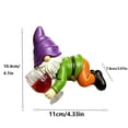 thumbnail image 2 of HAHUT Funny Climbing Gnome Figurines Flower Pot Hugger, Mini Resin Dwarf Hanging on Branch Figurine for Garden Backyard Patio Yard Fence Art Decor (Drinking Wine Faceless), 2 of 9