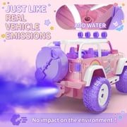 DEERC Pink Remote Control Car for Girls with Fog Mist & Music, 1:16 RC Car with LED Lights for Kids, 2.4Ghz All Terrain SUV Truck Gifts, Off-Road Racing Vehicle Toy Car, Girls Toys