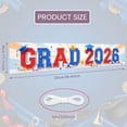thumbnail image 2 of Red Blue Theme Grad 2026 Banner Graduation Cap Design Grad Ceremony Backdrop Stars Pattern Fireworks Decor 2026 Grad Background for Graduation Ceremony College Graduation Grad Party, 2 of 9