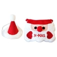 thumbnail image 4 of Babero navideño con gorro para mascotas, decoración navideña para perros y gatos pequeños, ideal para fiestas de invierno. ¡Un regalo fantástico! Acce sombrero de pelota rojo y blanco, 4 of 8