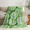 thumbnail image 3 of Yibo Pickles Blanket Flannel Soft and Comfortable Anti-static Bed Sofa Blanket, 3 of 9