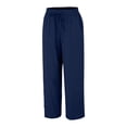 thumbnail image 6 of Kelon Wide Leg Pants for Women High Waisted Elastic Drawstring Casual Lounge Trousers with Pockets L, 6 of 10