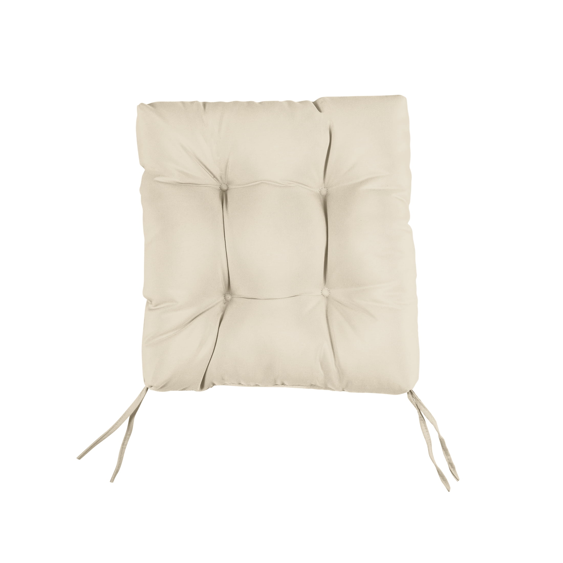 Sorra Home Natural Tufted Chair Cushion Square Back 19 x 19 x 3