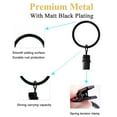 thumbnail image 4 of GYDEK 50 Pack Curtain Rings with Clips, Drapery Clips with Rings, Hangers Drapes Rings 1.26 Inch Interior Diameter, Fits up to 1 Inch Curtain Rod, Vintage Black, 4 of 11