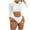 White, variant on Great Gifts for Less Ofreoo Swim Suit Women High Waist Rash Guard Swimwear Long Sleeve 3PC Swimsuit