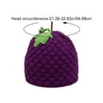 thumbnail image 2 of Jiibva Y2k Beanie for Women Grape Crochet Hats Demon Beanies Cute Hat Grunge Emo Slouchy Warm Knitted Hats, 2 of 7