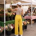 thumbnail image 5 of Women's Workout Sweatpants Wide Leg Relaxed Fit Drawstring Waist Athletic Lounge Pants, 5 of 7