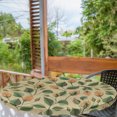 thumbnail image 2 of Ambesonne Tulips Fitted Round Tablecloth, Wild Boho Leaves Print Art, 40"- 44" Diameter, Fern Green Avocado Green, 2 of 5