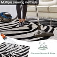 thumbnail image 5 of Black White Zebras Outdoor Rug for Patio/Deck/Porch, Non-Slip Large Area Rug 6 x 9 Ft, Vintage Abstract Art Indoor Outdoor Rugs Washable Area Rugs, Reversible Camping Rug Carpet Runner, 5 of 8