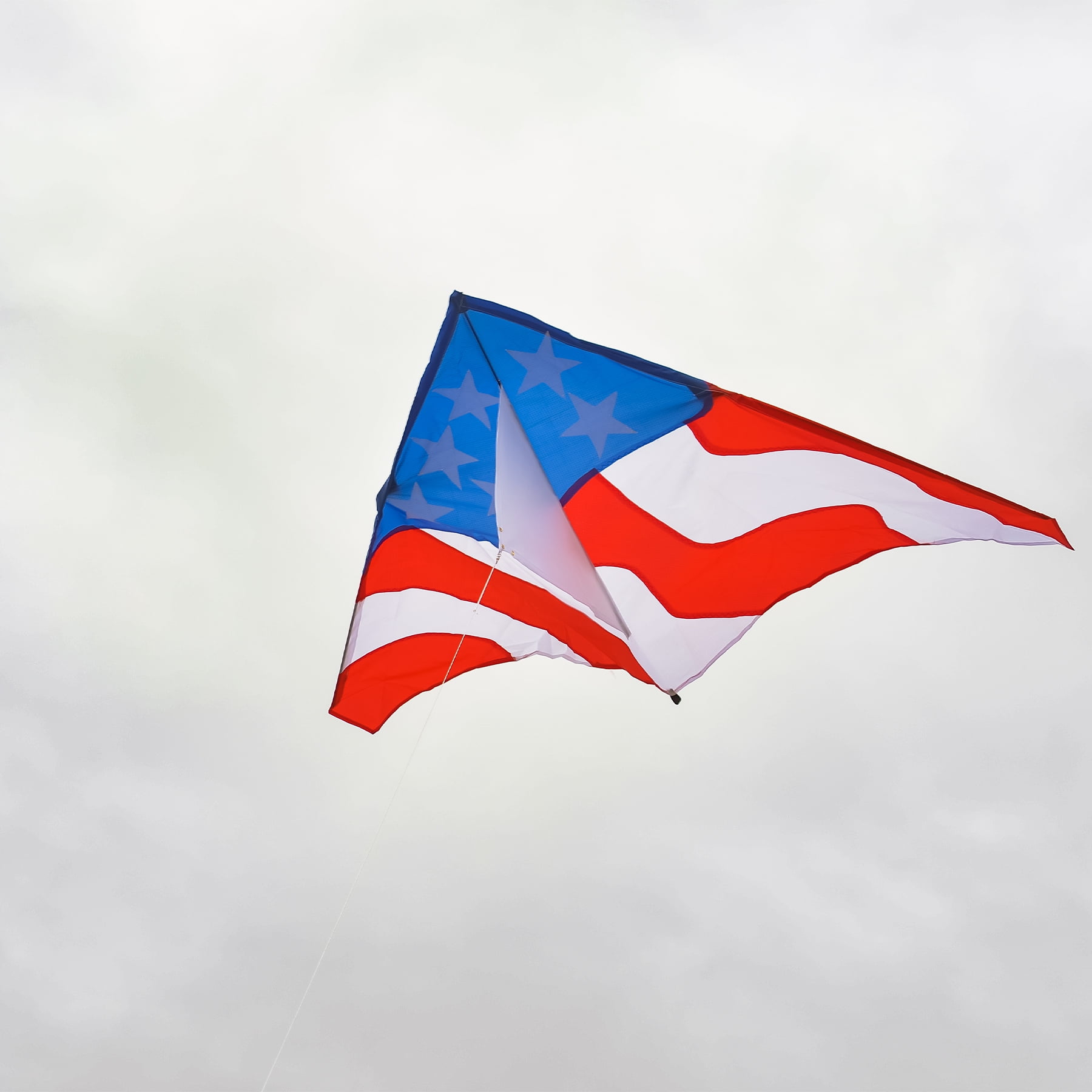 In the Breeze 3013 — Patriotic Delta Kite, 57-Inch — Colorful Patriotic Easy Flying Kite