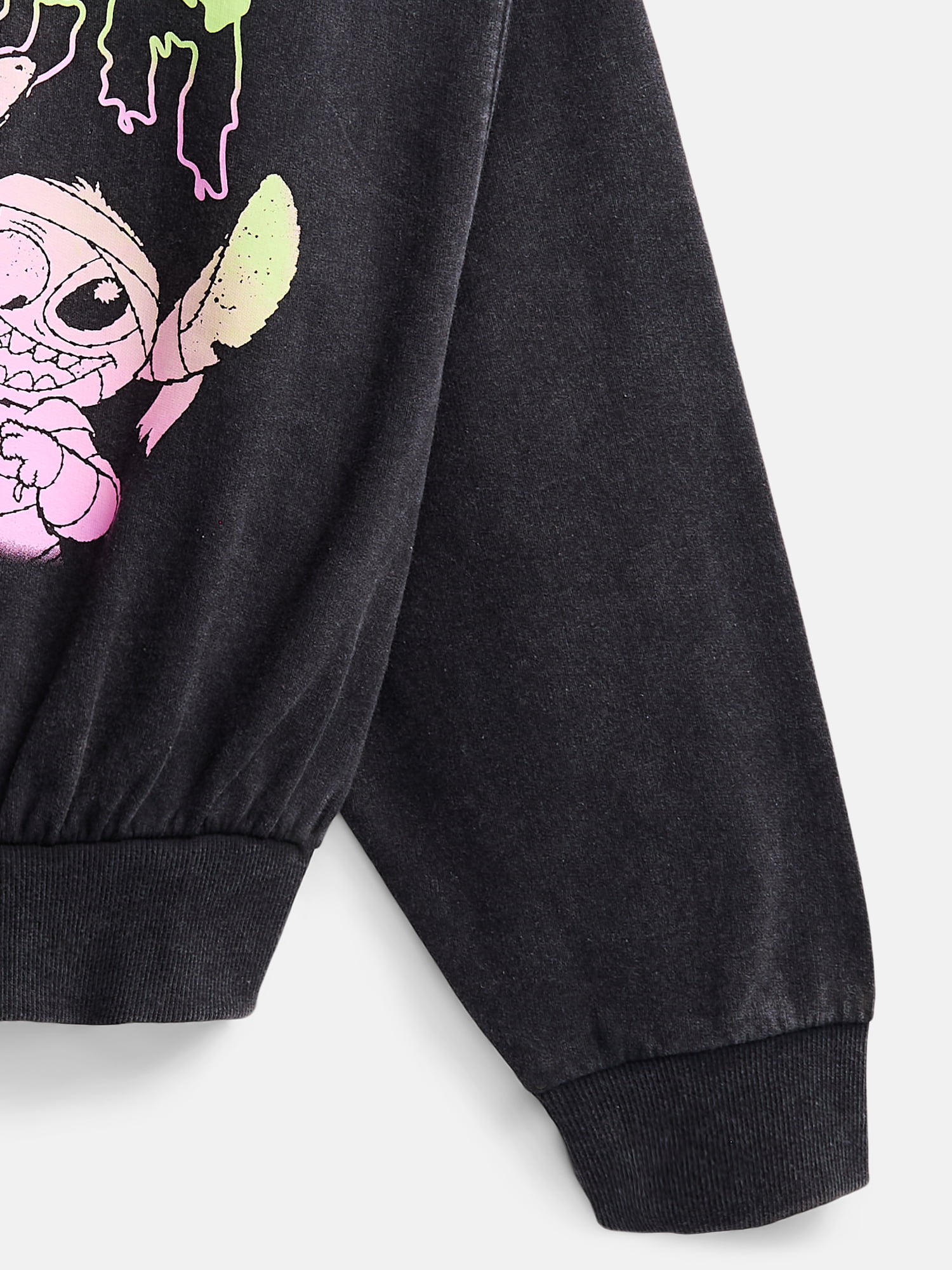 Lilo and Stitch Girls' Halloween Graphic Fleece Sweatshirt with Long Sleeves, Sizes 4-16