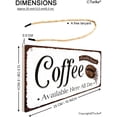 thumbnail image 2 of Coffee Bar Open Daily Cafe Decor Wood Hanging Plaque 5X10 Inch Coffee Signs Modern Bar Accessories Kitchen Home Pub Shop Coffee Station Farmhouse Decorative, 2 of 4