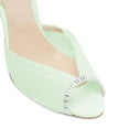 thumbnail image 3 of XYD Women Peep Toe Sandals Delicate Pleated Mesh Stiletto Heels Crystal Studs Elegant Evening Event Shoes Size 7 Green, 3 of 4
