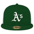 thumbnail image 2 of Men's New Era Green Athletics Team Color 59FIFTY Trucker Fitted Hat, 2 of 5