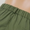 thumbnail image 3 of Hienoo Women's Cargo Shorts Solid Color Mid Rise Relaxed Boyfriend Shorts, Sizes S-XXL, 3 of 8