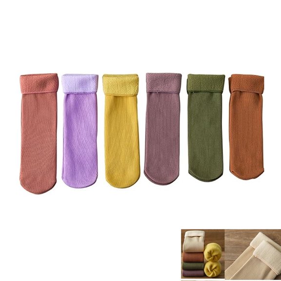 Luviess Fleece Cozy Socks for Women Seniors, Ultra Soft Velvet Slim Fleece Cozy Socks,Thermal Sock