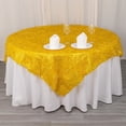 thumbnail image 2 of BalsaCircle 72x72 in Gold Metallic Foil Tinsel Polyester Square Table Overlay Party Events Decorations Supplies, 2 of 8