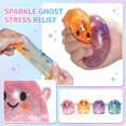 thumbnail image 4 of Squishy Halloween Ghost Stress Toy 12 Pack, Transparent Glitter Ghost Squeeze Pinch Toy, Jelly Sensory Fidget Toy, Halloween Party Favors for Kids and Adults, 4 of 7