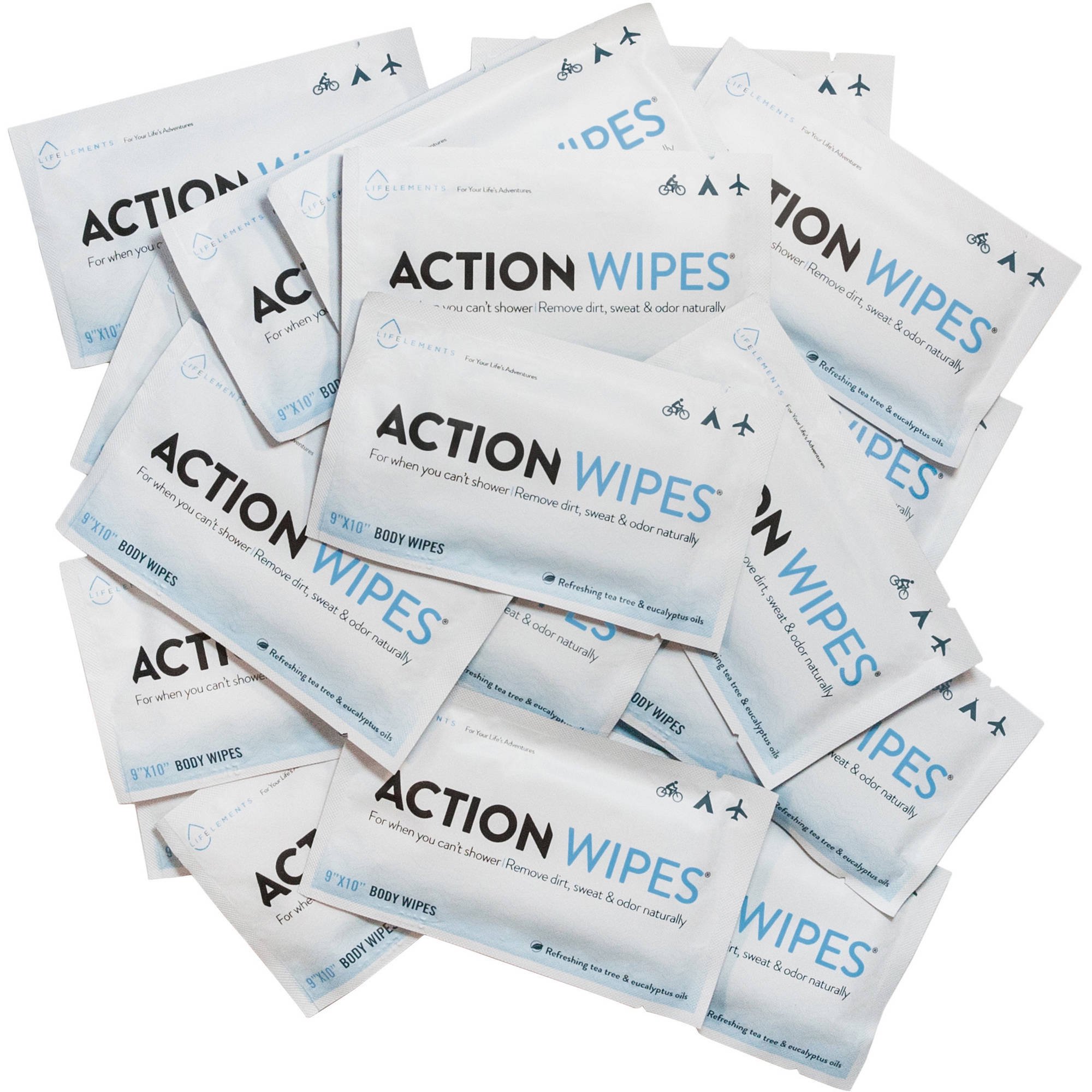Action Wipes Full-Body Wet Wipes, 25 count