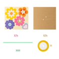 thumbnail image 6 of Hadanceo 24Pcs/Set Mother Day Flower Bouquet Craft Kit,DIY Greeting Card Set Kraft Paper Card Making Kit,Teacher Appreciation Week Gift Craft, 6 of 10