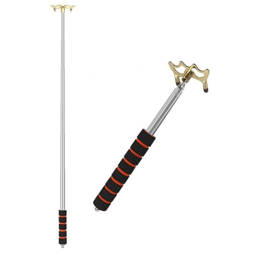 Retractable Pool Bridge Pool Table Accessories,Stretching from 14" to 59",Billiards Accessories of Pool Bridge,Billiards Pool Accessories with Removable Brass Bridge Head,Stainless Steel Handle