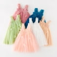 thumbnail image 2 of Vestido de hada hinchada para niños, vestido de tirantes de malla para niñas, alas de mariposa tridimensionales, vestido de princesa para fiesta de cumpleaños, 2 of 5