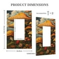 thumbnail image 3 of Fotbe Vintage Cloud Mushroom Print Duplex Receptacle Wall Plate, 1-Gang 5.0" x3.0" Wall Outlet Covers, Dual Outlet Faceplates Covers, Color-matched Screws Included-Style U, 3 of 6